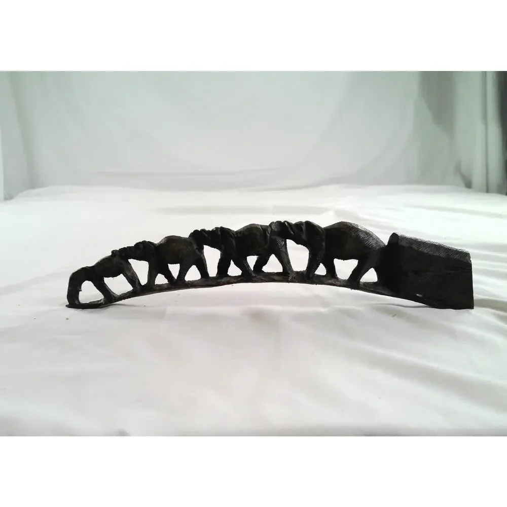 Elephant Parade Sculpture Figurine Black Resin Decor 13.5